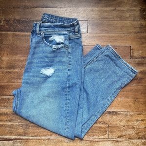 Distressed American Eagle Mom Jeans